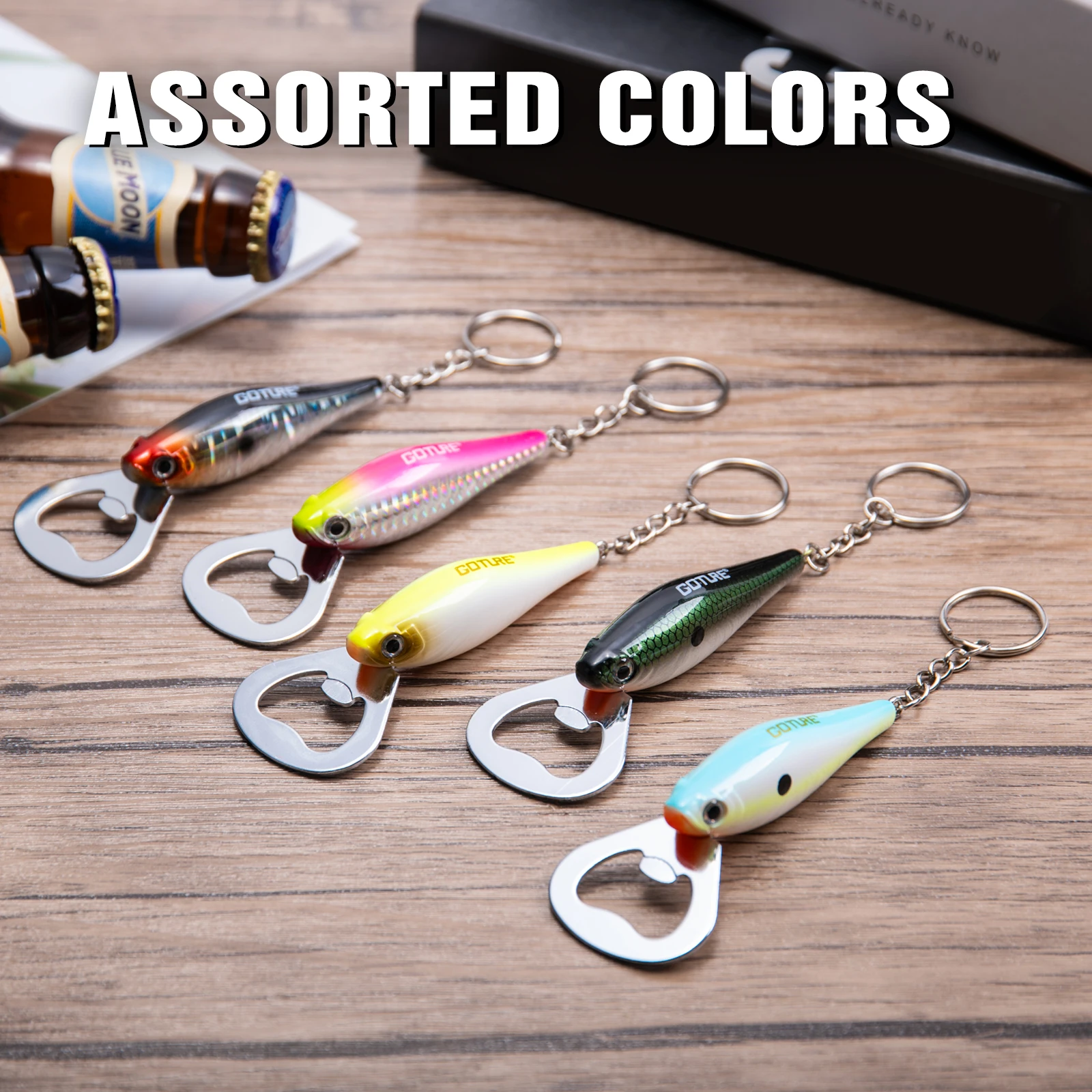 Fishing Lure Kit - Goture 1 Stück Angelköder Flaschenöffner Kohlenstoffstahl