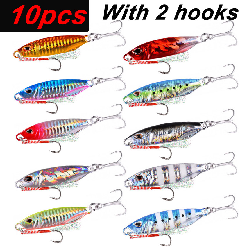 Fishing Lure Spinnerbait - 10Pcs Lange Guss Metall Köder Spinner