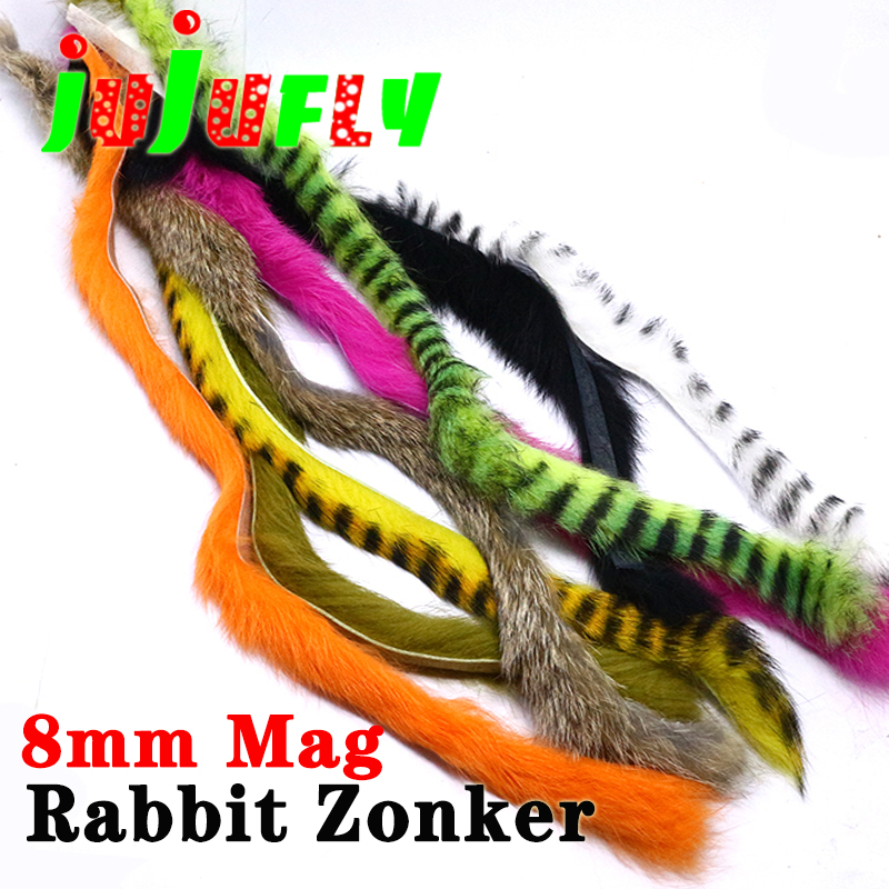 Fishing Lure Spinnerbait - 3 Streifen/Packung Fliegenbinde-Material Magnum Zonker Kaninchenstreifen