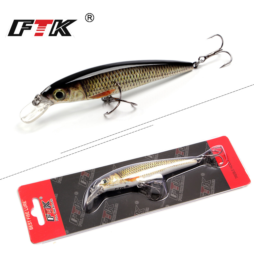 Fishing Lure Crankbait - FTK 1pc Minnow Angeln Locken Laser