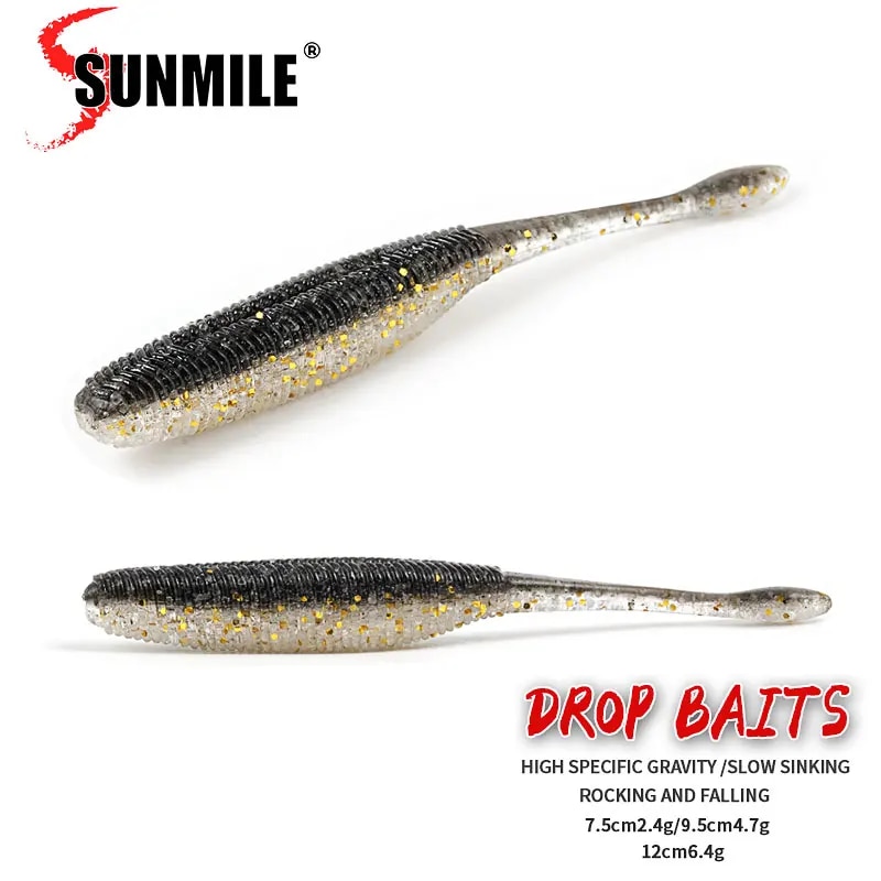 Fishing Lure Spinnerbait - SUNMILE Angelköder Drop Soft Baits 7,5/9,5/11,5