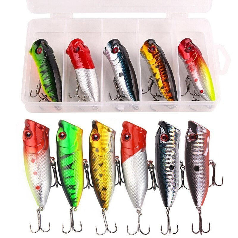 Fishing Lure Soft Plastic - 6 Stück 6 Farben (Opp-Beutel)/5 Stück