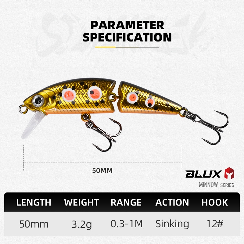 BLUX DR. Minnow Joint 50S Swim – Fishing Lure Spinnerbait Bewertung und Preis
