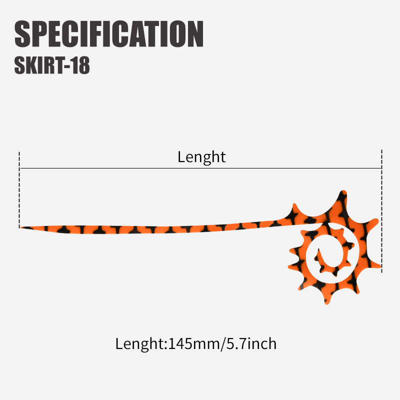 TEASER 5 Stück SKIRT-18 145mm  – Fishing Lure Jig Bewertung und Preis