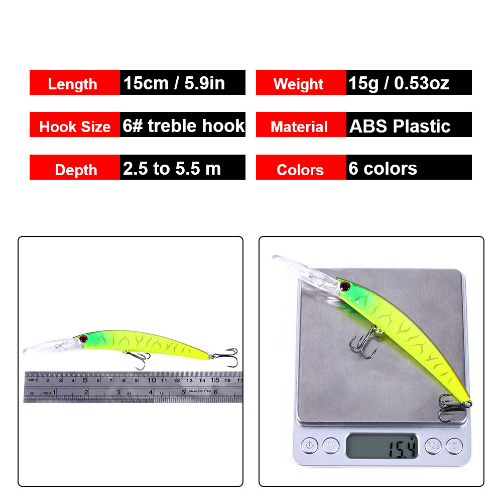 1PCS 15cm 15g Tiefe Tauchen Je – Fishing Lure Jerkbait Bewertung und Preis