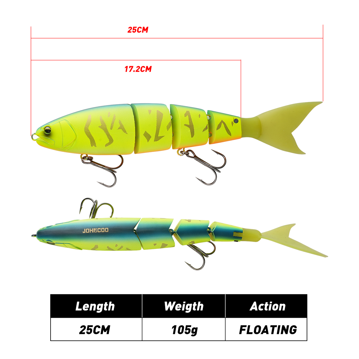Johncoo Angelköder mit Gelenk, – Fishing Lure Popper Bewertung und Preis